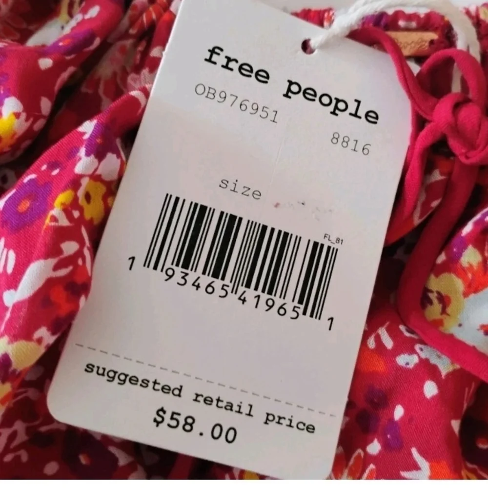 Free People Daisy Babe Floral Halter‎ Crop Too NWT Size S